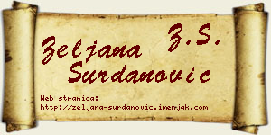 Željana Surdanović vizit kartica
